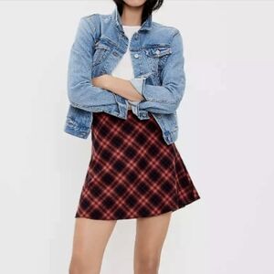 Loft Tartan Mini Skirt